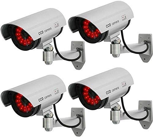 Surat Dream Realistic Looking Fake Dummy Cctv Camera Bullet Style With Flash Led Light Indication For Home And Office Security Surveillance, Silver (Set Of 1 Pc) #TOP1