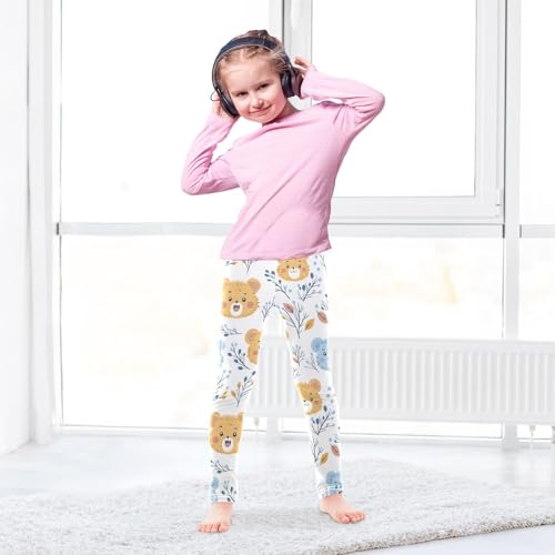Adorable Animal Bear Girls Leggings Soft Stretch Workout Yoga Dance Pants for Kids Casual Tights4
