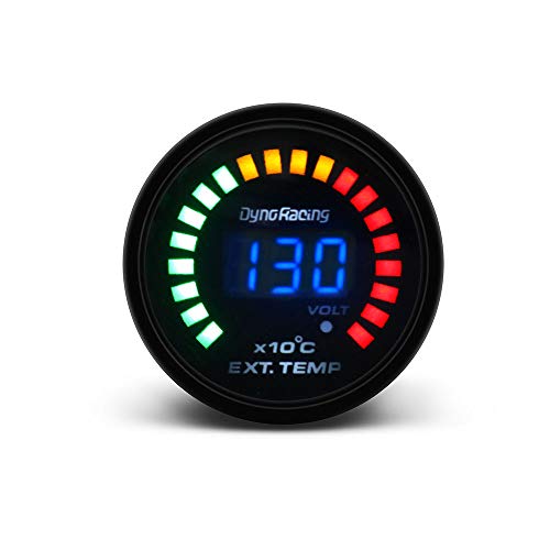 52mm デジタルEGT排気温度計 - 20LEDバックライト搭載 車載用オートメーター