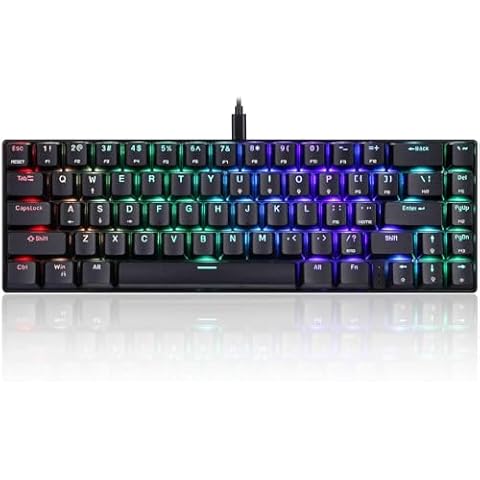 MOTOSPEED Mechanical Keyboard CK67 Black, Wired - Red Switch Cover