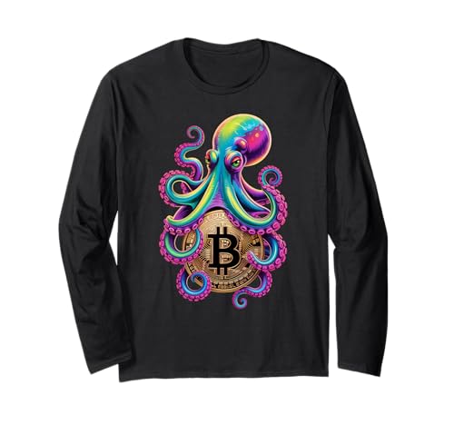 Bitcoin Funny Octopus Crypto Tech Lovers Cyberpunk �����Y ����T�V���c