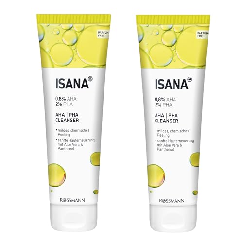 2x ISANA AHA/PHA Cleanser | Mildes chemisches Peeling | 2x125ml | sanfte Reinigung mit Aloe & Panthenol | 1x Bebe Duschpflege 2x ISANA AHA/PHA Cleanser | Mildes chemisches Peeling | 2x125ml | sanfte Reinigung mit Aloe & Panthenol | 1x Bebe Duschpflege