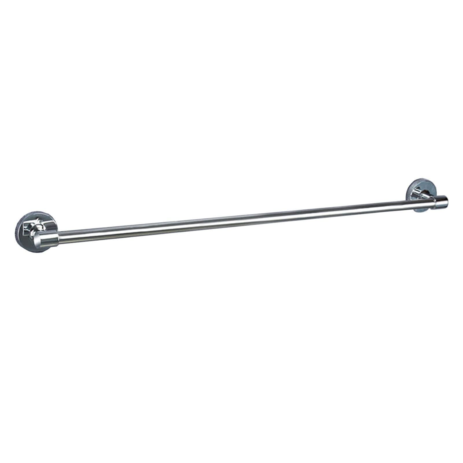 LMYSXAOZ Stainless Steel Single Towel Rack Holder,Wall Mounted Round Bar Rails for Bathroom or Kitchen,Polished Silver Finish - Screws Mounting (Size : 45cm)