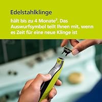PHILIPS OneBlade 360 Face & Body - elektrischer Rasierer, Trimmer & Bodygroomer, 3x 360 Klingen, 4x Trimmaufsätze (1/2/3/5 mm), 2x Körperaufsätze, Nass- & Trockenrasur für Gesicht & Körper (QP2834/31) – Ansicht 5