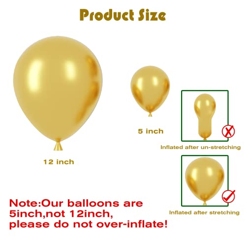 Voircoloria 120Pcs Metallic Balloons 5Inch 12 Assorted Colors Chrome Party Balloons For Boys Girls Birthday Baby Shower Gender Reveal Wedding Decorations #TOP1