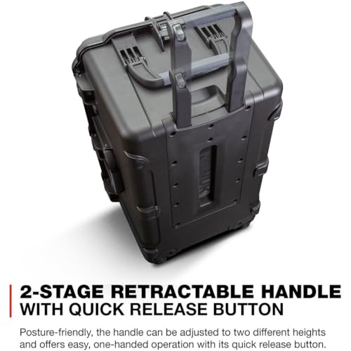 Image of Nanuk 965-1001 965 Waterproof Hard Case with Wheels and Foam Insert - Black