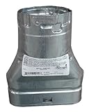 MetalFab 4MOR - B-vent Adapter Double Wall Flue Oval To Round 4