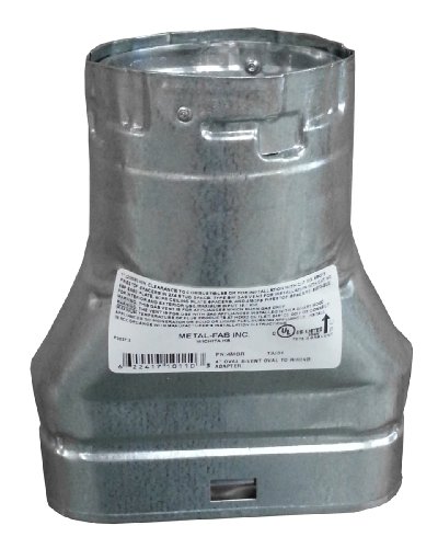 MetalFab 4MOR - B-Vent Adapter Double Wall Flue Oval to Round 4 (1)