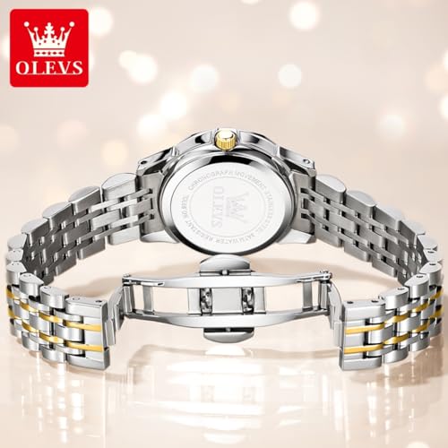 OLEVS Watch Men Luxury Watches for Men （Silver/Gold/Blue/Black）(Diamond/Roman Numeral/Arabic Numeral) Dial Watches Stainless Steel Watch Date Waterproof Dress Casual Reloj4