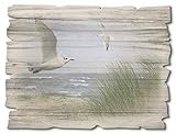 VERWENDUNG: Unsere Wandbilder im Shabby Look aus 6 mm Naturholz eignen sich für alle Wände in Wohnzimmer, Schlafzimmer, Büro, Flur, Küche oder Esszimmer - Fertig zum Aufhängen geliefert