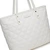 Montana West Gesteppte Handtasche für Frauen Tote Geldbörse Schultertasche Große Mode Hobo Geldbörse, Weiß gesteppt, Large #2