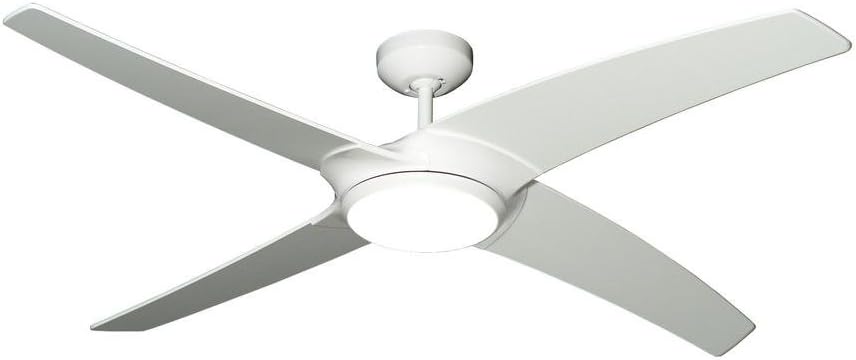 Starfire 56" Pure White DC Ceiling Fan with LED Light and Remote