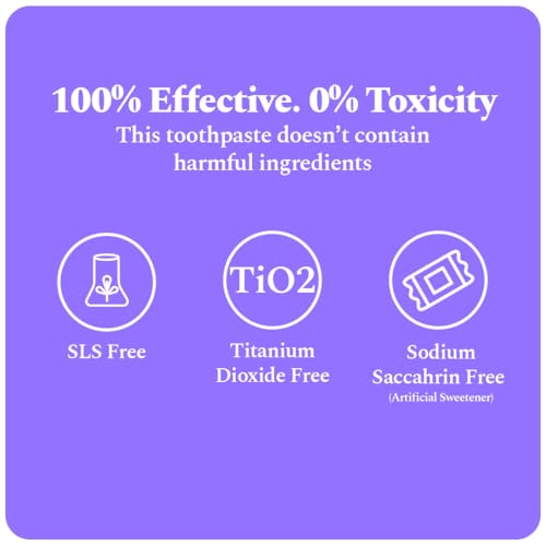 Buy Perfora Purple Whitening Toothpaste 75g With Manual Toothbrush| Purple Toothpaste For Teeth Whitening | Teeth Stain Remover | Enamel Safe & Effective Teeth Whitener Oral care | Grape Mint Online at Low Prices in India - Amazon.in - Image 6