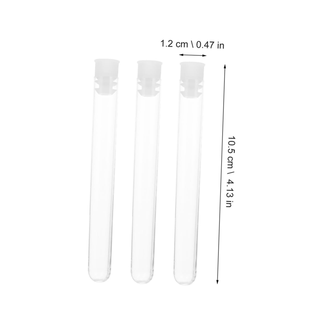 PRETYZOOM 50pcs Disposable Test Tube Test Tubes for Storage Test Tubes Plastic Test Tube Clear Test Tubes Plastic Vials Test Tubes for Plastic Tube Testing Vials Transparent