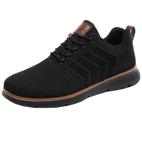 XINXINIO Zapatillas deportivas ligeras para hombre zapatillas transpirables comodidad al aire libre zapatillas de fitness, Negro , 39 EU