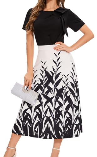 Image of DinyIn Women's 2025 Summer Short Sleeve Casual Dresses