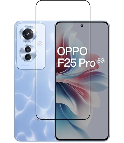 Image of Tempered Glass Screen Protector Compatible For Realme Oppo F25 Pro 5G with Easy Self Installation Kit