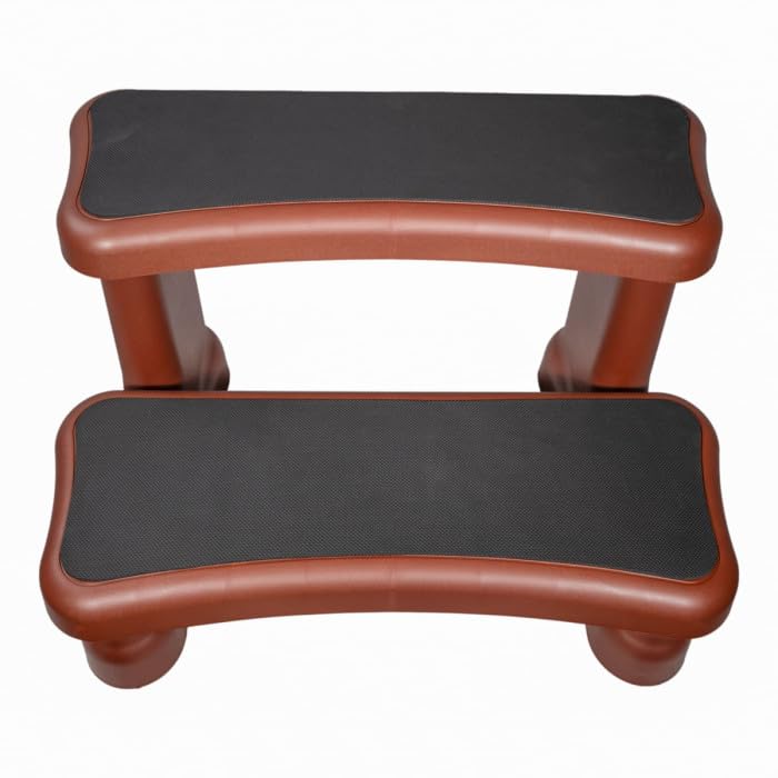 Escalier 2 marches pour Spa Couleur Marron