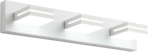 Miniatura 75 de SineRise - Lámpara LED para tocador de baño - Moderna lámpara regulable de acrílico con acabado blanco mate para iluminación de pared sobre el