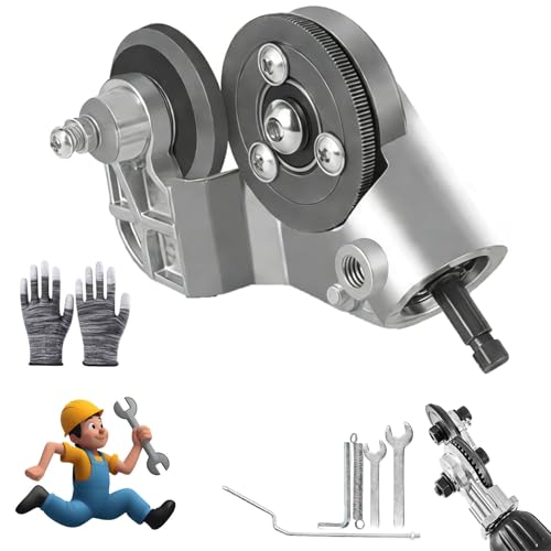 Image of Titanium Drill Nibbler Sheet Metal Cutting Tool, Sheet Metal Cutter Drill Attachmen, Universa Electric Drill Shears Attachment Cutter Nibbler for Iron, White Sheet, Steel, Copper, Aluminum (1)