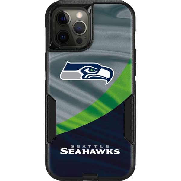 Skinit Decal Phone Skin Compatible with OtterBox Commuter Case for iPhone 12 Pro Max - Officially Licensed NFL Seattle Seahawks Design