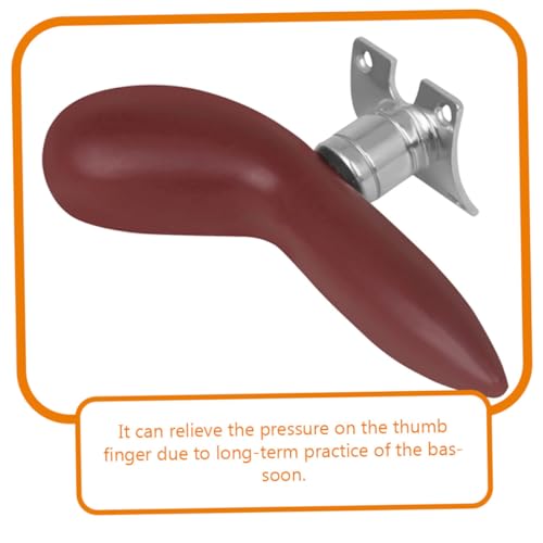 Toyvian Bassoon Finger Holder with Detachable Silver-plated Base and Screws Curved Thick Finger Rest for Hand Support and Thumb Fatigue Relief Bassoon Supplies Accessory