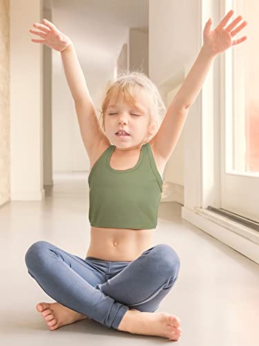 Image of Geyoga 6 Pieces Girls Dance Tank Top Racerback Crop Top Sleeveless Dance Outfit for Ballet Hip Hop Athletic Wear
