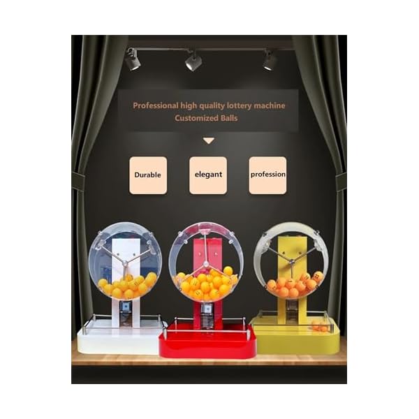 KEULEN Ensemble De Jeu De Bingo, Machine De Loterie Manuelle, 50 Boules Numérotées, Applicable À Toutes Les Activités Nécessitant Une Loterie Ou des Tirages De Loterie, Accessoires De Loterie 41R7Y A4FcL. SS600