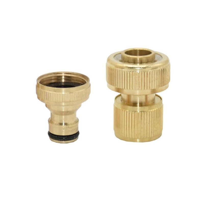 5 set ottone femmina da 3/4 "a 1/2" 3/4 "connettore for tubo flessibile 16mm 20mm tubo da giardino raccordi in ottone adattatore adattatore for pistola ad acqua(1/2")