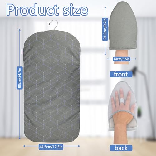 Steamer Board for Clothes With Ironing Glove, 35"17.5" Hanging Ironing Pad, Steam Iron Stand With Pad for Steaming Clothes by Sibosen - Image 2