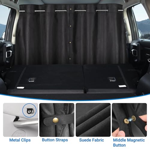 XCBYT Auto Trennvorhänge Sonnenschutz,Abnehmbarer Trennvorhang Camping Auto Vorhang Innen, Privatsphäre Schützen Auto Hinten Verdunkelung Camper Vorhang für Alle Auto Reisen,180 * 126cm