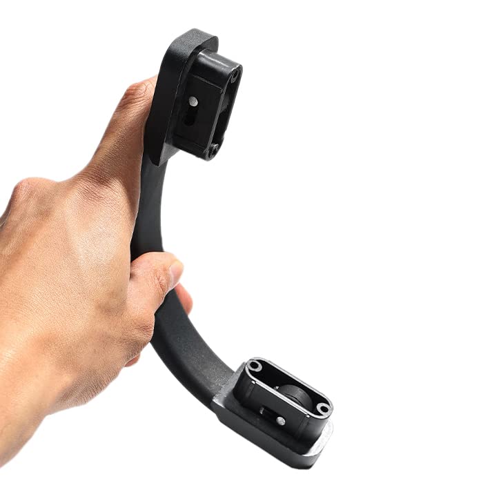 Image of Lasenersm 1 Piece Luggage Handle Replacement, 23.3 x 3.3cm, Black ABS Plastic Pull Handle Grip for Luggage Suitcase, Box, Case