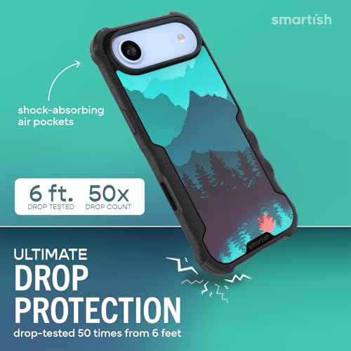 Image of Smartish iPhone Air MagSafe Case - Gripzilla Protective Magnetic Case for Men [Rugged + Tough] Military Grade Heavy Duty Grip Armor - Drop Tested for iPhone Air - Moving Mountains