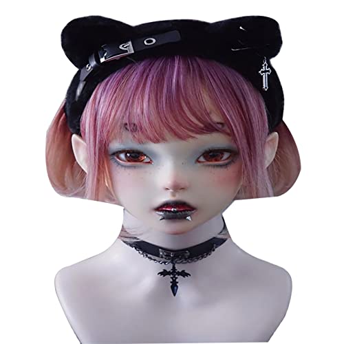 Pu Leather Buckle Headbands Hair Hoop Hair Band Hair Clips For Women Girls Sweet Gothic Lolita Punk Hairpin Hair Accessories (Black 2) #TOP6