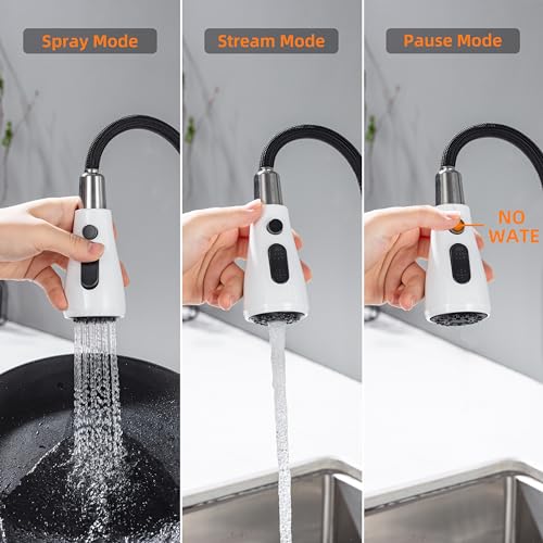 Robinet d'évier à arc élevé mitigeur cuisine blanc