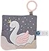 Mary Meyer Crinkle Teether Toy with Baby Paper and Squeaker, Itzy Glitzy Swan,  6 x 6-Inches