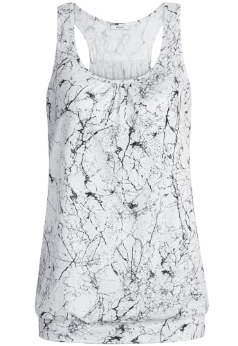 Miusey Womens Sleeveless Round Neck Loose Fit Racerback Yoga Tank Top