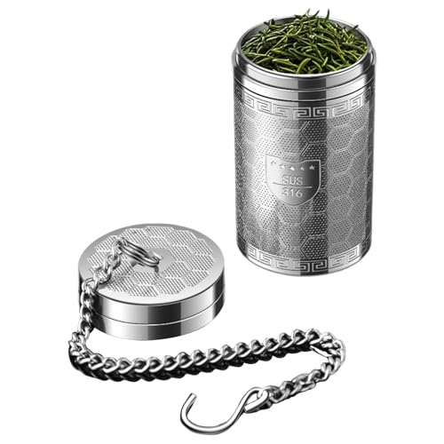 Infusor de té, colador de té de acero inoxidable, filtro de té reutilizable, infusor de café adecuado para mezclas de hojas sueltas, bebidas calientes, accesorios de cocina y amantes del té diario