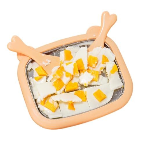 Zestivra Máquina para hacer helados, acero inoxidable, congelación instantánea, bandeja de enrollada en placa fría, para sorbete de postre, aperitivos, hogar, restaurante, comercial, niños