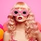Lustige Sonnenbrillen Requisiten FüR Fasching Einzigartige Rundrahmen PlüSch Sonnenbrille in Pink Perfekt FüR Partys Und Fotoshootings