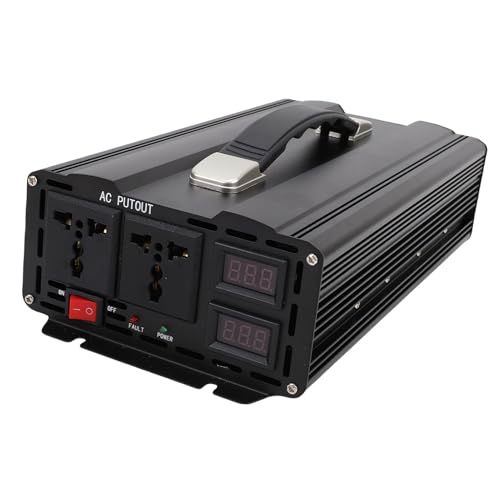 Onduleur de puissance 1600W en alliage d'aluminium durable avec écran LED de contrôle