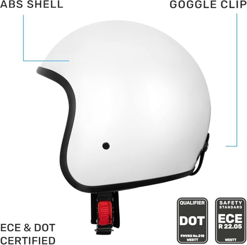  Westt Open Face Motorcycle Helmet for Men and Women