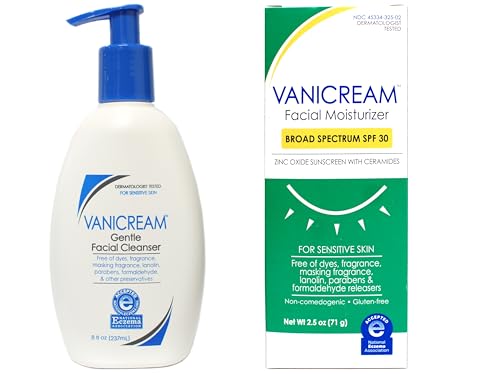 Vanicream Gentle Facial Cleanser and Moisturizer Set, 8 fl oz Cle...