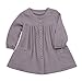 Genérico Botón Sólido Manga Bebé Largo Lino Bolsillo Niñas Tops Infant Girls Tops Top Espalda Al Escote (Purple, 4-5 Years)