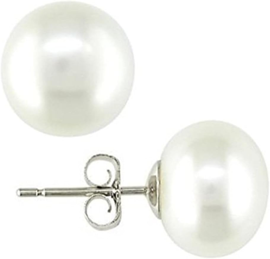 Authentic 925 Sterling Silver AAA Grade High Luster Natural White Freshwater Pearl Stud Earrings Tarnish Resistant Hypoallergenic Nickel Free Women Jewelry