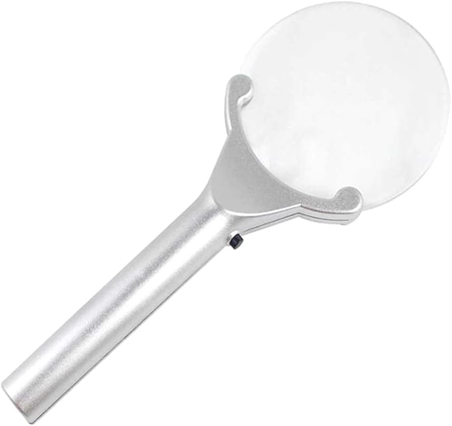 Two LED Lights Without Frame Magnifying Glass Open 90mm Acrylic Lens with lamp Reading
