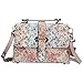 Produktbild Laura Vita Damen Handtasche Umhängetasche Magnet trendy farbenfroh floral Apulu, Farbe:Rosa