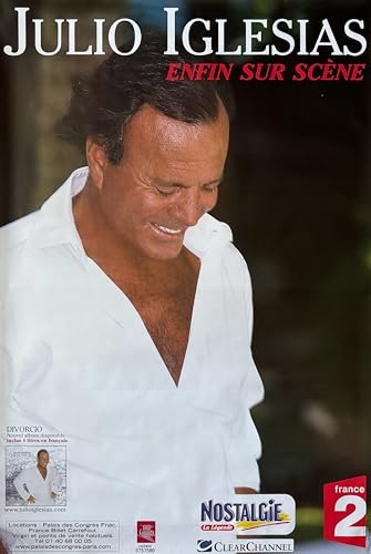 Julio Iglesias poster affiche 2004 grand format 80x120 cm déco murale chambre et salon