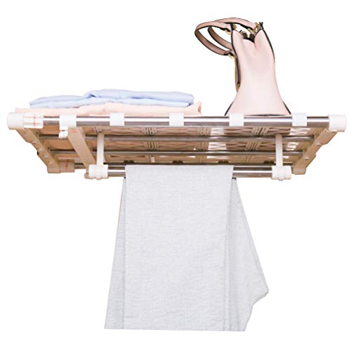 Tringle d'étagère de placard extensible réglable de 45 à 70 cm avec 5 entretoises