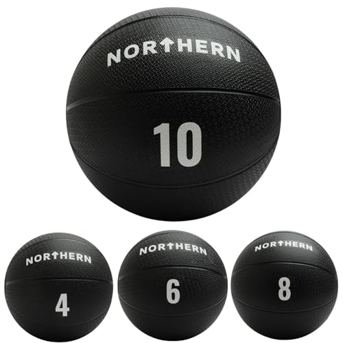 =NORTHERN= Medicine Ball 4kg-10kg - Weighted Ball for Core Strength Ab Workouts Strength Training & Home Gym Exercises